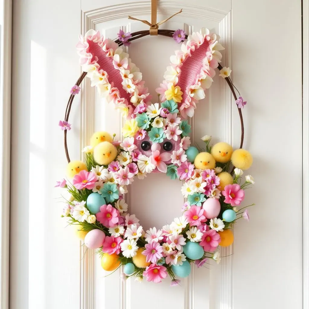 Bunnylicious Bunnies and Eggcellent Eggs: Classic Easter Door Decor