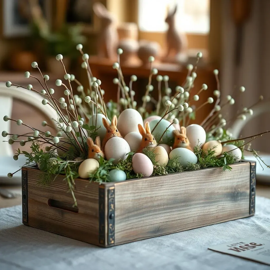 Creating a Rustic Centerpiece: The Heart of Your Farmhouse Easter Table