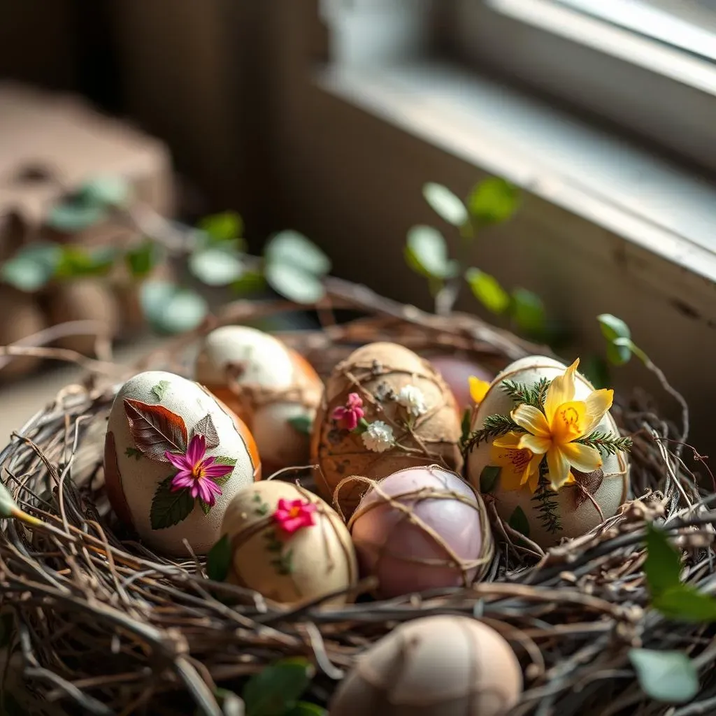 Unique Decorated Easter Eggs Ideas with Natural Materials